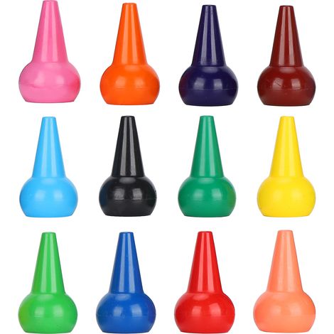 Finger Paint Crayons Paraffin 12 Colors 3D PalmGrip NonToxic Stackable Sticks for Children (1/5)