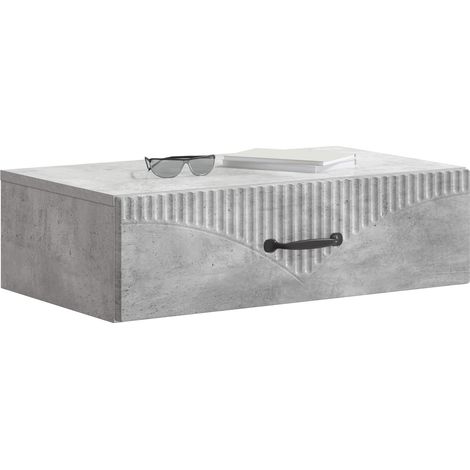 Maison Exclusive - Tavolino da Parete Laterale Grigio Cemento 59 x 34,5 x 17 cm