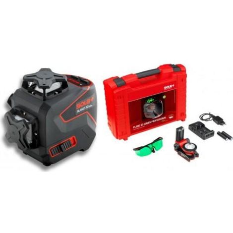 sola-plano3dgreenpro-nivel láser de líneas 360 con gafas y soporte para pared plano 3d green professional (1/2)