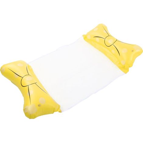 Hamac gonflable pour piscine, hamac aquatique portable pour adultes, jaune (1/5)