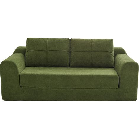 CHICFURN Divano letto convertibile 2 posti 179x95x79 cm verde militare senza montaggio (1/5)