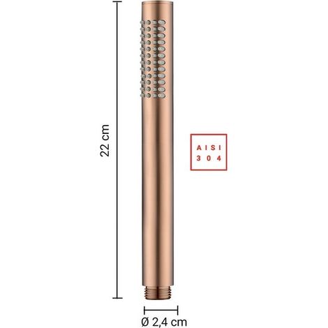 Set doccia tondo Ø25 cm High Pro Plus oro rosa (1/2)