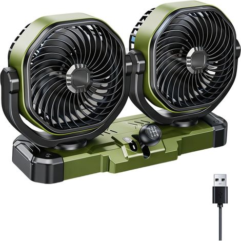 Ventilateur de véhicule professionnel à double tête avec rotation (1/5)
