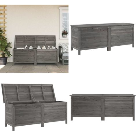Gartentruhe Anthrazit 150x50x56,5 cm Massivholz Tanne - Holz Gartenbox - Tannenzapfen Box - Gartenaufbewahrung - Gartenmöbel - Außenspeicherschrank - Home & Living