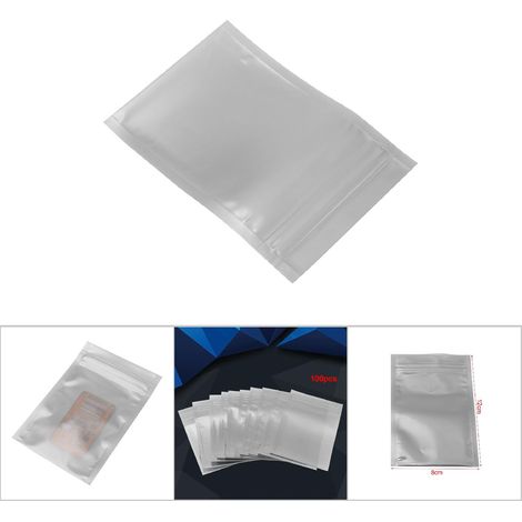 100 Pièces Sachets de Rangement Antistatiques à Fermeture Zip pour Composants Électroniques (1/5)