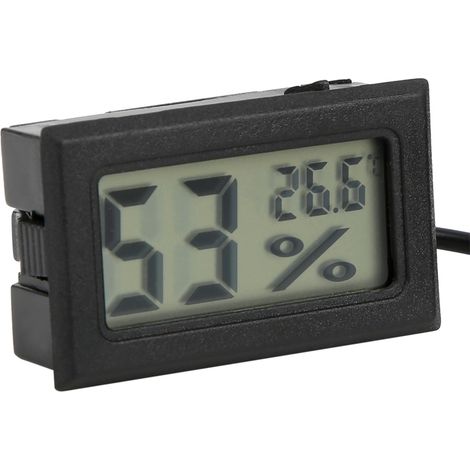 Thermomètre-hygromètre numérique, hygromètre numérique LED intégré avec sonde, pour une utilisation en intérieur ( (1/5)