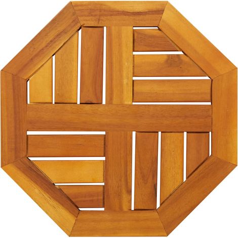 Tischplatte 40x40x2 cm Achteckig Massivholz Akazie