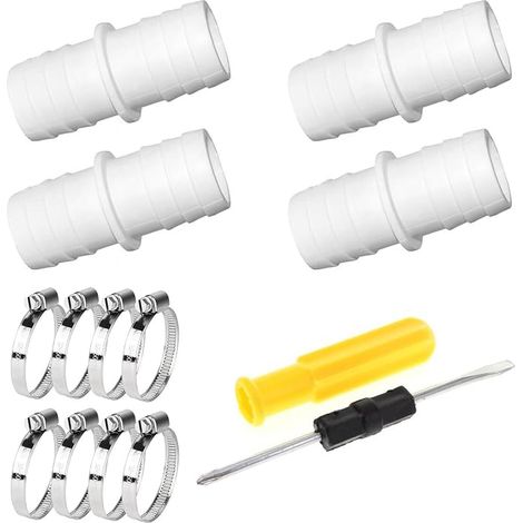 Lot de 4 raccords de tuyau de piscine de 32 mm à 38 mm de diamètre avec 8 (1/5)