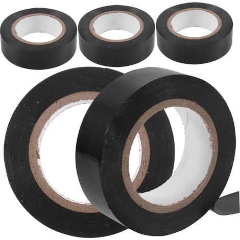 5 rubans isolants électriques s en PVC noir, ignifugés et pour (1/5)