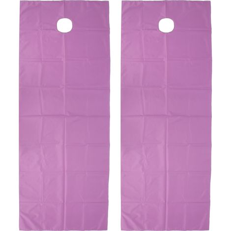 2 pièces Housse de Table de Massage Imperméable Résistante à l'Huile pour Salon de Beauté, Violet (1/5)