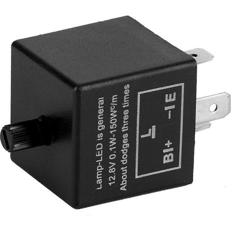 Relais clignotant LED réglable 12 V à 3 broches pour indicateur de direction (1/5)