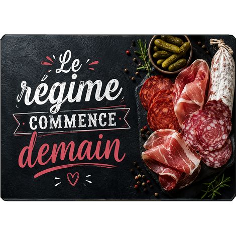 Planche à Découper Verre Le Régime Commence Demain (1/2)