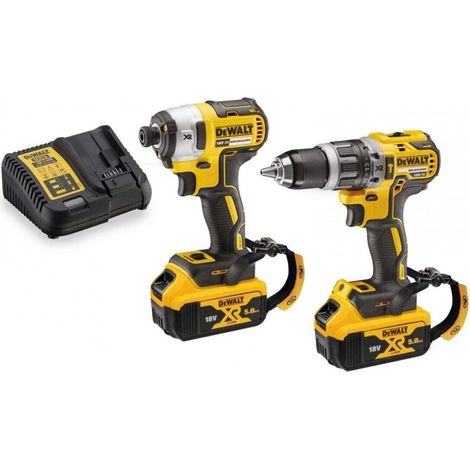 Ensemble d'outils DeWalt DCK266P2LR-QW (DCD796 + DCF887) 18 V 2x5 0 Ah accu.