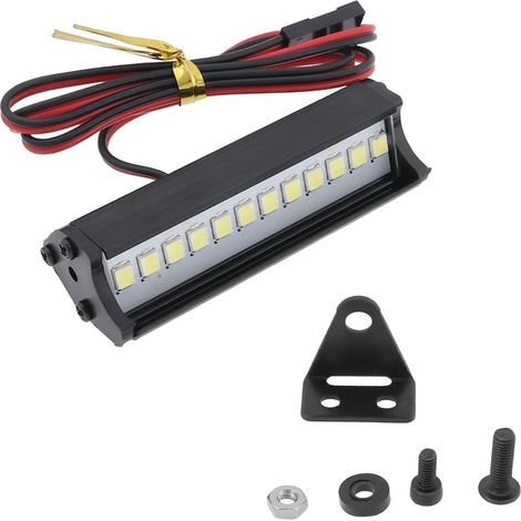 RC LED Roof Light Bar Compatible with T-raxxas TRX-4 SCX10 KM2 CC01 RC4WD D90 90046 90047 RC Crawlers 5V-7.4V (1/5)