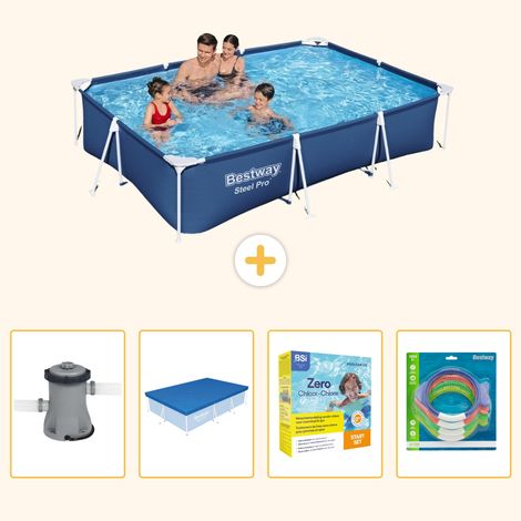 Bestway Bestway Steel Pro Rectangulaire - 300x201x66 cm - 5-pièces S231 (1/5)