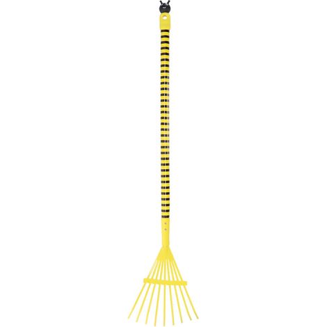 Esschert Design Kinderrasenrechen Gelb Insektenmotiv 88,6 cm - Metall (1/3)