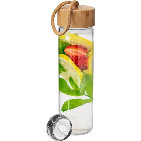 Botella de agua de vidrio con filtro de 450 ml. (1/5)