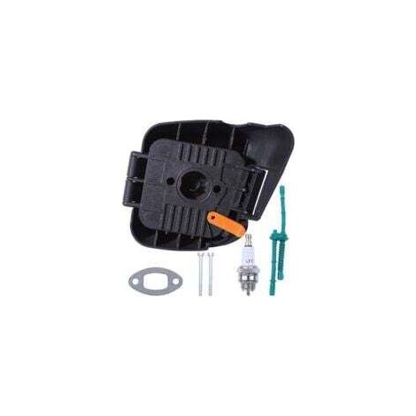 Filtre à air avec couvercle pour tondeuses et coupe-bordures Stihl FS38 FS45 FS46 FS55 FS55R FS55RC KM55 KM55R HL45 HS45 FC55, remplacement 4140 124 2800, 4140 141 0502-Crezuo