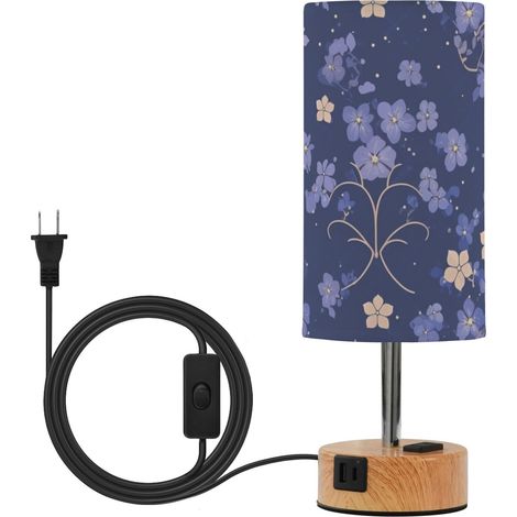linqin Petite lampe de table avec abat-jour en tissu 3 (1/5)