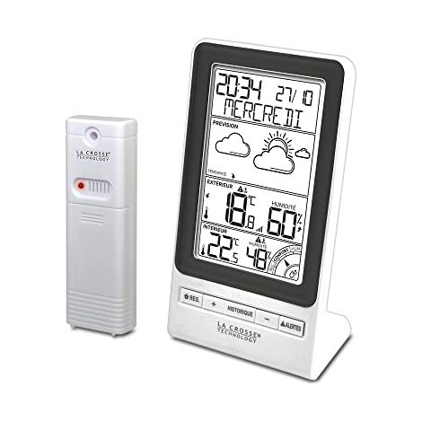 La Crosse Technology - WS6819 Stazione Meteo con Previsione, Avvisi di Temperatura e Indice di Comfort - Nero
