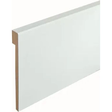 Lot de 4 Surplinthes - Coloris blanc 12 cm x 240 cm - Plinthes de rénovation (1/3)
