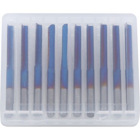 ZDZCYS22DL 10 Fraises Droites 2 Trous Carbure 3.175mm pour Fraisage Bois Métal (1/5)