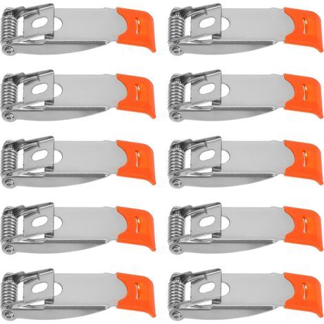 51x18mm 10 Pièces Downlight Pince À Ressort Luminaires Ressort En Acier Plafonniers Panneau Lumineux Luminaires LED Plafonnier Panneau Lampe Clips Accessoires D'Éclairage Encastrés Orange (1/5)