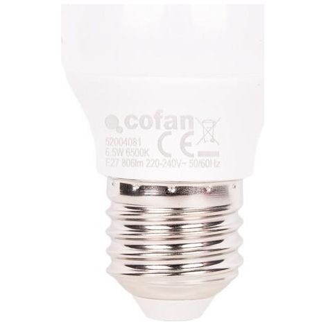 Bombilla led esférica e27 6.5 w 806 lm 6500 k (1/5)