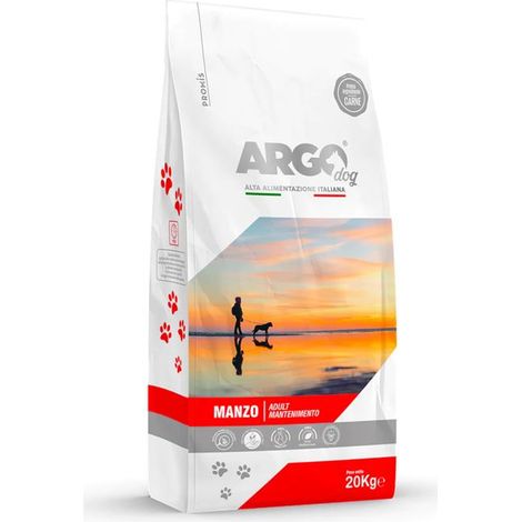 ARGO DOG ADULT MANTENIMENTO CIBO SECCO AL MANZO 20 KG ALIMENTO COMPLETO PER CANI ADULTI DI TUTTI I GENERI