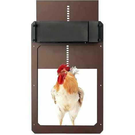 Kit de porte de poulailler automatique, porte de poulailler automatique à piles avec capteur de lumière, accessoires de poulailler 1pc (1/3)