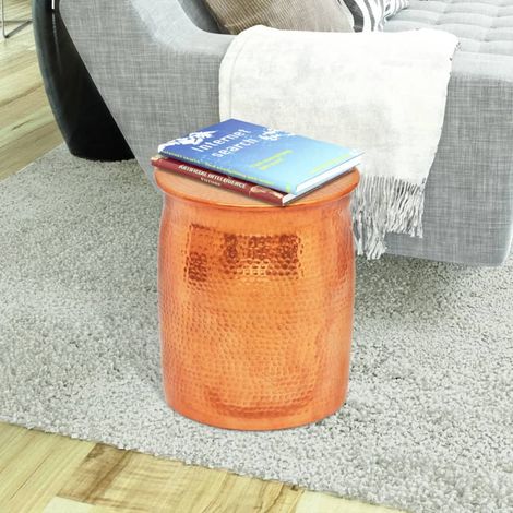 vidaXL Sgabello/Tavolino Laterale Alluminio Battuto Colore