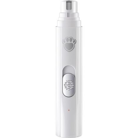 Longziming - Lime à ongles électrique pour chiens et chats - Coupe-ongles électrique - Lime à griffes pour animaux - Éclairage LED - 2 vitesses et 3 trous de meulage - Rechargeable et sans fil - Pour  (1/5)