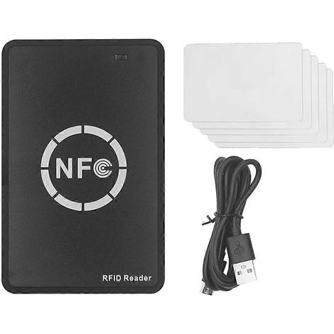RFID NFC Smart Chip Reader + 5XUID Kartenkopierer RFID Duplikator - Schwarz -