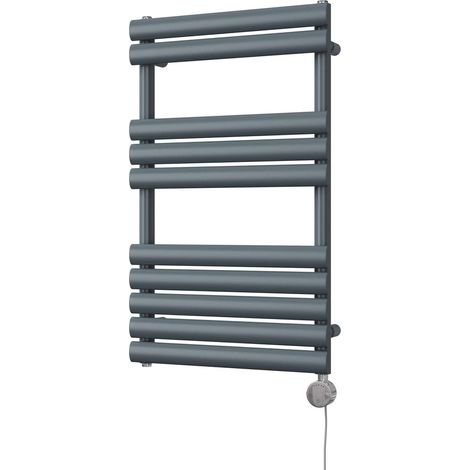 Omeara - Anthracite Electric Towel Rail H825mm x W500mm 300w Thermostatic (1/3)