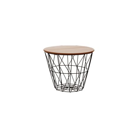 Tavolino Decorativo Casa Salotto Contenitore in Metallo 38 x 31 cm (1/2)