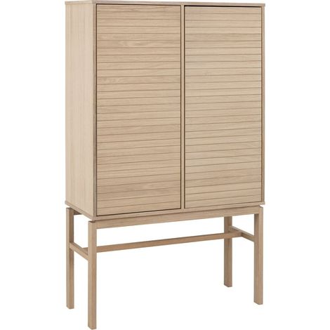 Estantería Norsica Ruvmeru 105 , Cerrable, Con puertas, Chapa de madera natural, MDF, Número de puertas: 0, Número de cajones: 0, 150x91x40cm