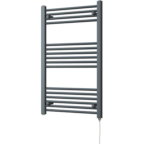Zennor - Anthracite Electric Towel Rail H1000mm x W600mm Straight 500w Standard (1/3)