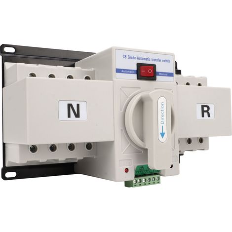 Commutateur de transfert automatique à double alimentation 4P, disjoncteur 63 A, type lutte contre l'incendie 400 V (1/5)