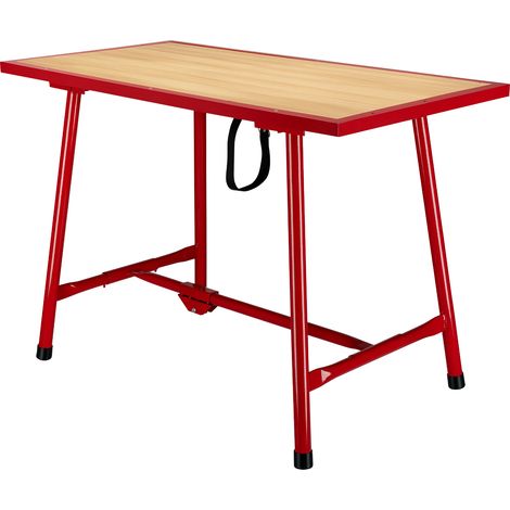 Établi pliable Table d’atelier Pliante Surface de montage 120x62,5 cm Table de travail Bois
