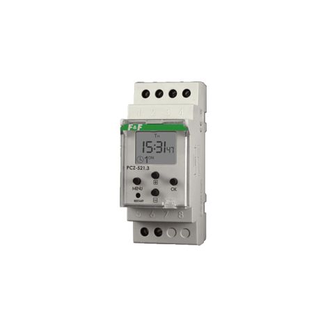 Horloge programmable, 1C/O, 16A, 24/264V AC/DC, 2 modules / PCZ-526