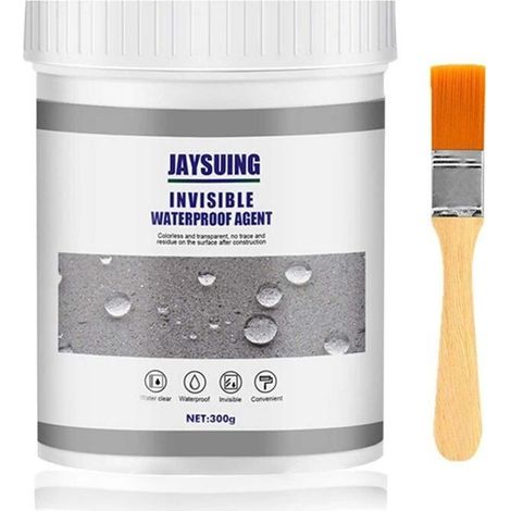 Liquide D'étanchéité Transparent,300g Agent Imperméable Invisible Silicone Transparent,Agent Anti-Fuite Étanche With Brush Pour Salle De Bain Toilettes Carrelage Murs Toit(1 Pièce) (1/5)