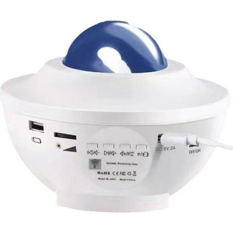 Lampe de nuit rechargeable Aurora Moon Light, ciel étoilé onirique, effet de vaguelettes d'eau, constellation, musique Bluetooth, veilleuse d'ambiance (1/5)