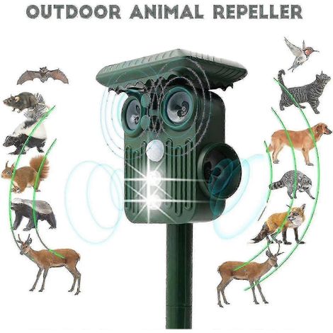 Répulsif solaire ultrasonique pour cerfs - 5 modes réglables - Éliminez les cerfs en 48 heures - Édition DGZD B (1/4)