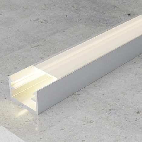 IluminaShop - Perfil de Aluminio Superficie Strush 12V/24V 2 metros (1/3)