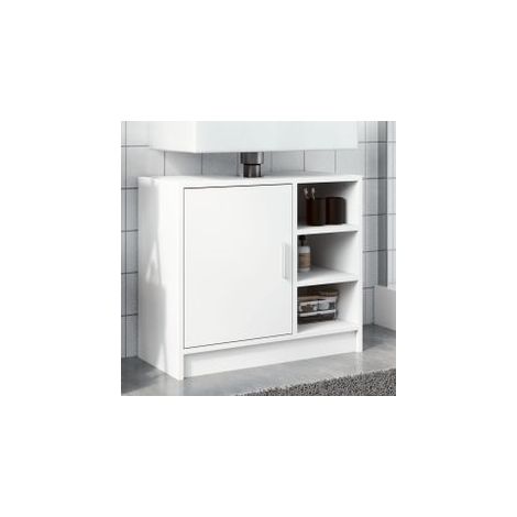 Armoire de lavabo blanc 63x29x55 bois d'ingénierie (1/5)