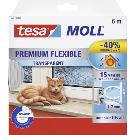Tesa TESAMOLL Premium Giunto in silicone flessibile trasparente 9 mm (1/5)