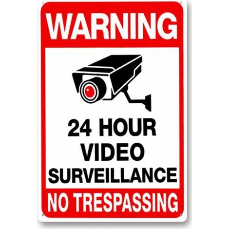 Tinplate Panneau de vidéosurveillance, avec trous de lune et coins arrondis, durabilité (1/5)
