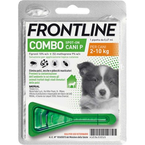Frontline combo per cani piccoli da 2 a 10 kg confezione da 1 pipetta