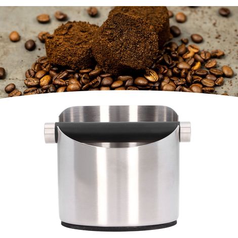 Kaffeesatzbehälter, Espressobehälter, Edelstahl, rund, klein, Haushaltskaffeesatzbehälter, Edelstahlfarbe, kleine Größe. (1/5)