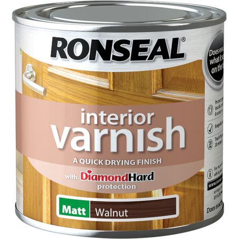 Ronseal Interior Wood Varnish - Walnut - Matt - 250ml